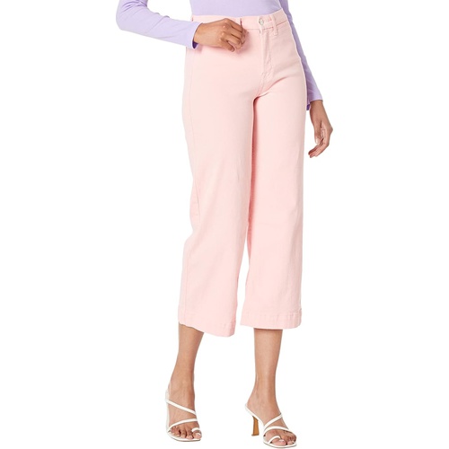  JEN7 Cropped Wide Leg with Welt Pockets in Coral Pink