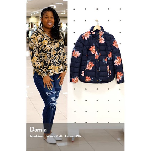  Joules Highgrove Reversible Quilted Floral Puffer Jacket_MARNAVY