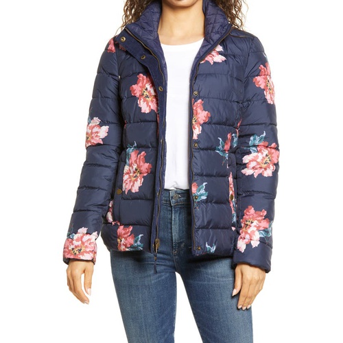  Joules Highgrove Reversible Quilted Floral Puffer Jacket_MARNAVY