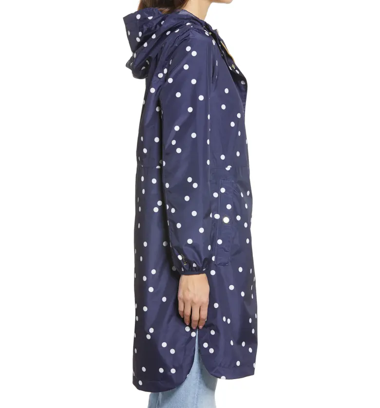  Joules Womens Weybridge Polka Dot Packable Waterproof Raincoat_NAVY SPOT
