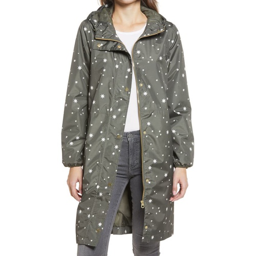  Joules Womens Weybridge Polka Dot Packable Waterproof Raincoat_KHAKI STAR