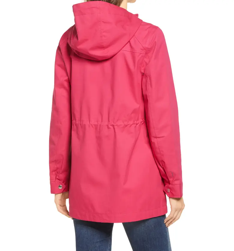  Joules Shoreside Waterproof Hooded Raincoat_DARK RUBY