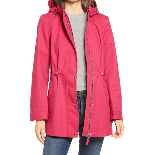  Joules Shoreside Waterproof Hooded Raincoat_DARK RUBY