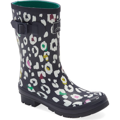  Joules Print Molly Welly Rain Boot_NAVY LEOPARD