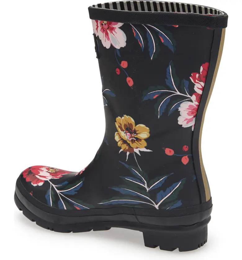  Joules Print Molly Welly Rain Boot_BLACKFLORL