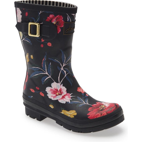  Joules Print Molly Welly Rain Boot_BLACKFLORL