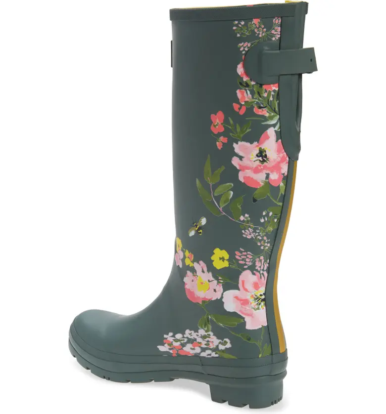  Joules Welly Print Rain Boot_GREEN FLORAL