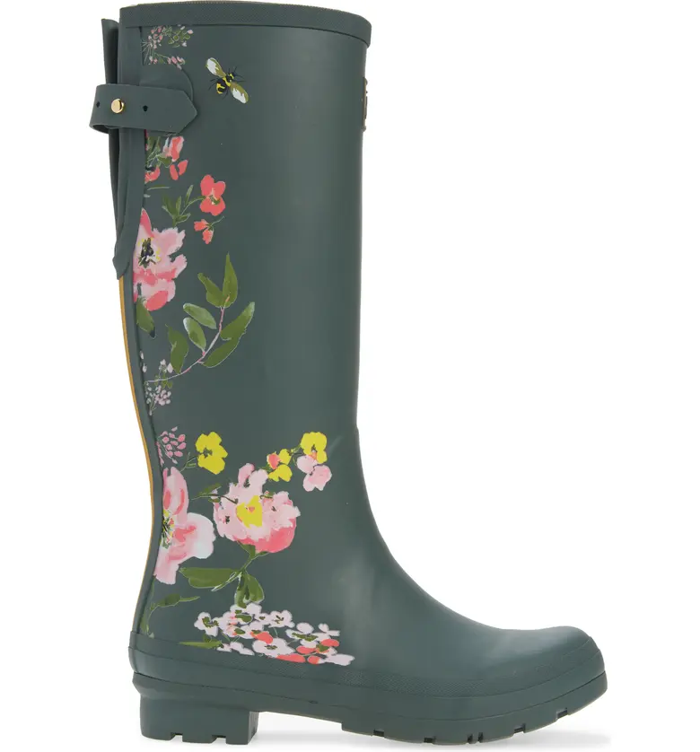  Joules Welly Print Rain Boot_GREEN FLORAL