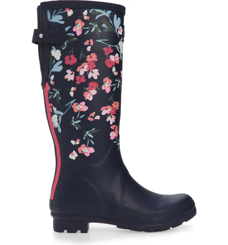  Joules Welly Print Rain Boot_FLORAL NAVY