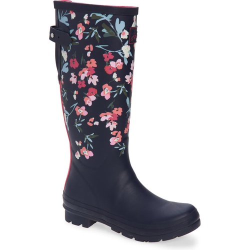  Joules Welly Print Rain Boot_FLORAL NAVY