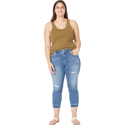  Jag Jeans Plus Size Carter Girlfriend Crosshatch Denim Jeans