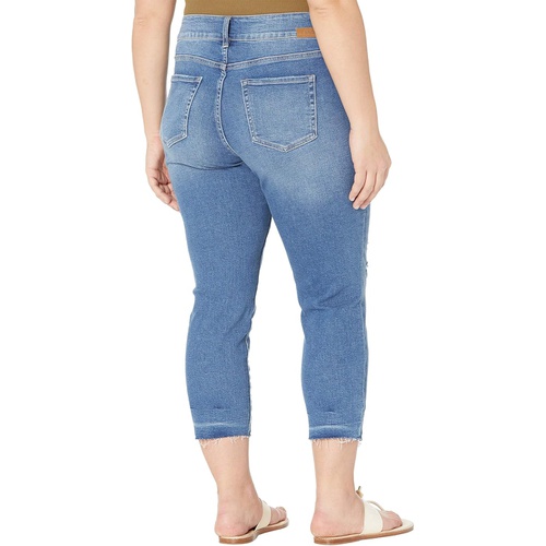  Jag Jeans Plus Size Carter Girlfriend Crosshatch Denim Jeans