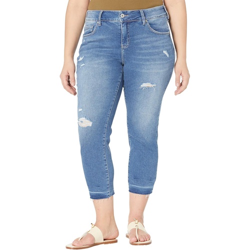  Jag Jeans Plus Size Carter Girlfriend Crosshatch Denim Jeans