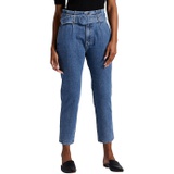 Jag Jeans Belted Pleat High-Rise Tapered Leg Pants