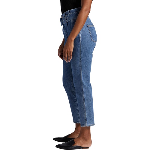  Jag Jeans Belted Pleat High-Rise Tapered Leg Pants