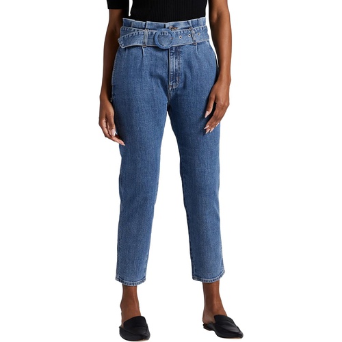  Jag Jeans Belted Pleat High-Rise Tapered Leg Pants