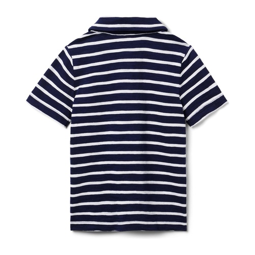 쟈니앤잭 Janie and Jack Slub Striped Polo (Toddler/Little Kids/Big Kids)