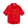 Janie and Jack Linen Roll Up Shirt (Toddler/Little Kids/Big Kids)