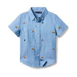 Janie and Jack Boys Embroidered Linen Top (Toddler/Little Kid/Big Kid)