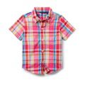 Janie and Jack Boys Madras Pink Plaid Top (Toddler/Little Kid/Big Kid)