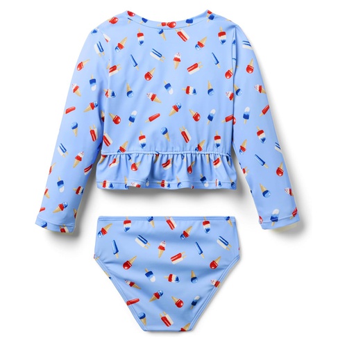 쟈니앤잭 Janie and Jack Girls Popsicle Rashguard Swimsuit (Toddler/Little Kid/Big Kid)