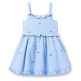 Janie and Jack Girls Embroidered Flag Dress (Toddler/Little Kid/Big Kid)
