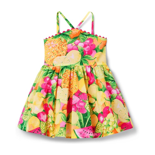 쟈니앤잭 Janie and Jack Girls Fruit Print Dress (Toddler/Little Kid/Big Kid)
