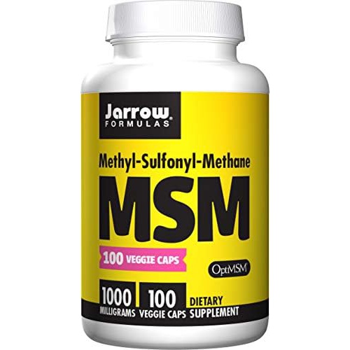  Jarrow Formulas MSM 1000 mg - 100 Veggie Caps - Methylsulfonylmethane - Important Source of Organic Sulfur - Strengthens Joints - Up to 100 Servings