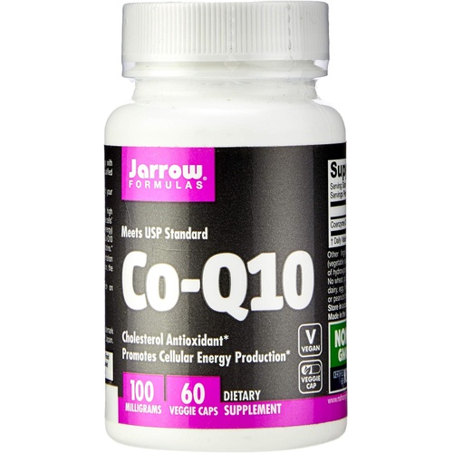  Jarrow Formulas Co-Q10 100 mg - 60 Veggie Caps - Antioxidant Support for Mitochondrial Health, Energy Production & Cardiovascular Function - Up to 60 Servings
