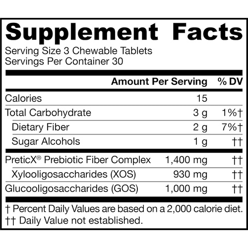  Jarrow Formulas, XOS + GOS Prebiotic Chewable Tablets, 90 Count