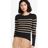 Jason Wu Striped Crew Neck Knit Top