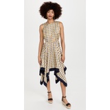 Jason Wu Printed Crew Neck Handkerchief Dress