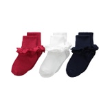 Jefferies Socks Misty Ruffle Turn Cuff 3-Pack (Infant/Toddler/Little Kid/Big Kid)