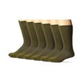 Jefferies Socks Mens Military Uniform All Season Rib Top Crew Boot Socks 6 Pack