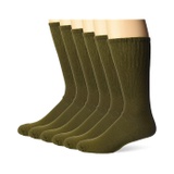 Jefferies Socks Mens Military Uniform All Season Rib Top Crew Boot Socks 6 Pack