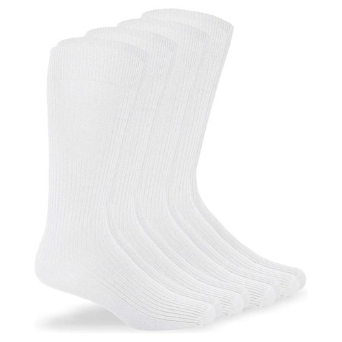  Jefferies Socks Mens Womens Unisex Microfiber Nylon Rib Mid Calf Dress Socks 4 Pack