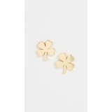 Jennifer Meyer Jewelry 18k Gold Mini Clover Stud Earrings