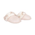 Jessica Simpson Womens Comfy Faux Fur House Slipper Scuff Memory Foam Slip on Anti-Skid Sole