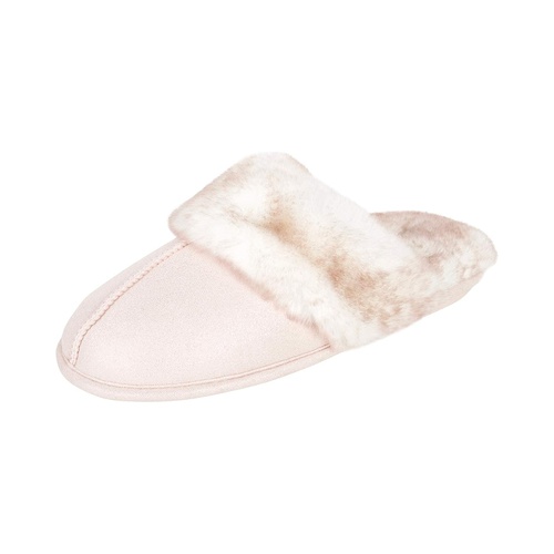 제시카심슨 Jessica Simpson Womens Comfy Faux Fur House Slipper Scuff Memory Foam Slip on Anti-Skid Sole