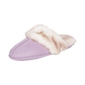 Jessica Simpson Womens Comfy Faux Fur House Slipper Scuff Memory Foam Slip on Anti-Skid Sole