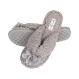 Jessica Simpson Womens Fluffy Plush Slide-On Sandal House Slippers with Memory Foam