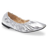 Jimmy Choo Marielle Square Toe Ballet Flat_SILVER
