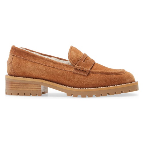 지미추 Jimmy Choo Deanna Genuine Shearling Penny Loafer_TAN/ NATURAL