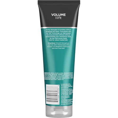  John Frieda Volume Lift Lightweight Conditioner for Natural Fullness, Safe for Colour-Treated Hair, Volumizing Conditioner for Fine or Flat Hair, 8.45 Ounces