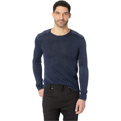  John Varvatos Long Sleeve Crew Neck in Acid Wash Y1833U4B