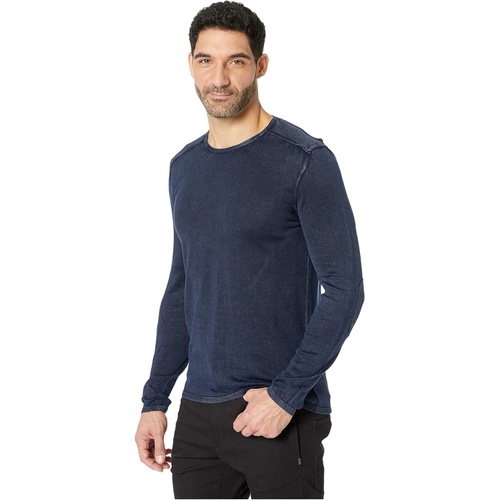  John Varvatos Long Sleeve Crew Neck in Acid Wash Y1833U4B