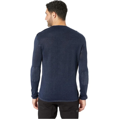  John Varvatos Long Sleeve Crew Neck in Acid Wash Y1833U4B