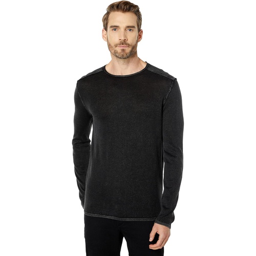  John Varvatos Long Sleeve Crew Neck in Acid Wash Y1833U4B