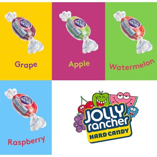  JOLLY RANCHER Hard Candy, Assorted Flavors, Sugar-Free, 3.6 Ounce Bag (Pack of 12)