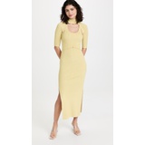 Jonathan Simkhai Joanna Compact Rib Cut Out Midi Dress